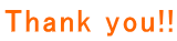 Thank you!! 